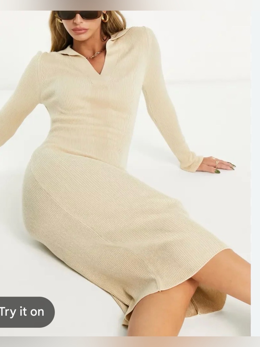 Topshop | Collar Long Sleeve Sweater
Dress